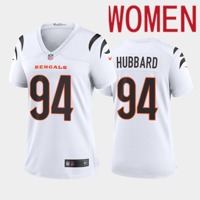 Women Cincinnati Bengals 94 Sam Hubbard Nike White Game NFL Jersey